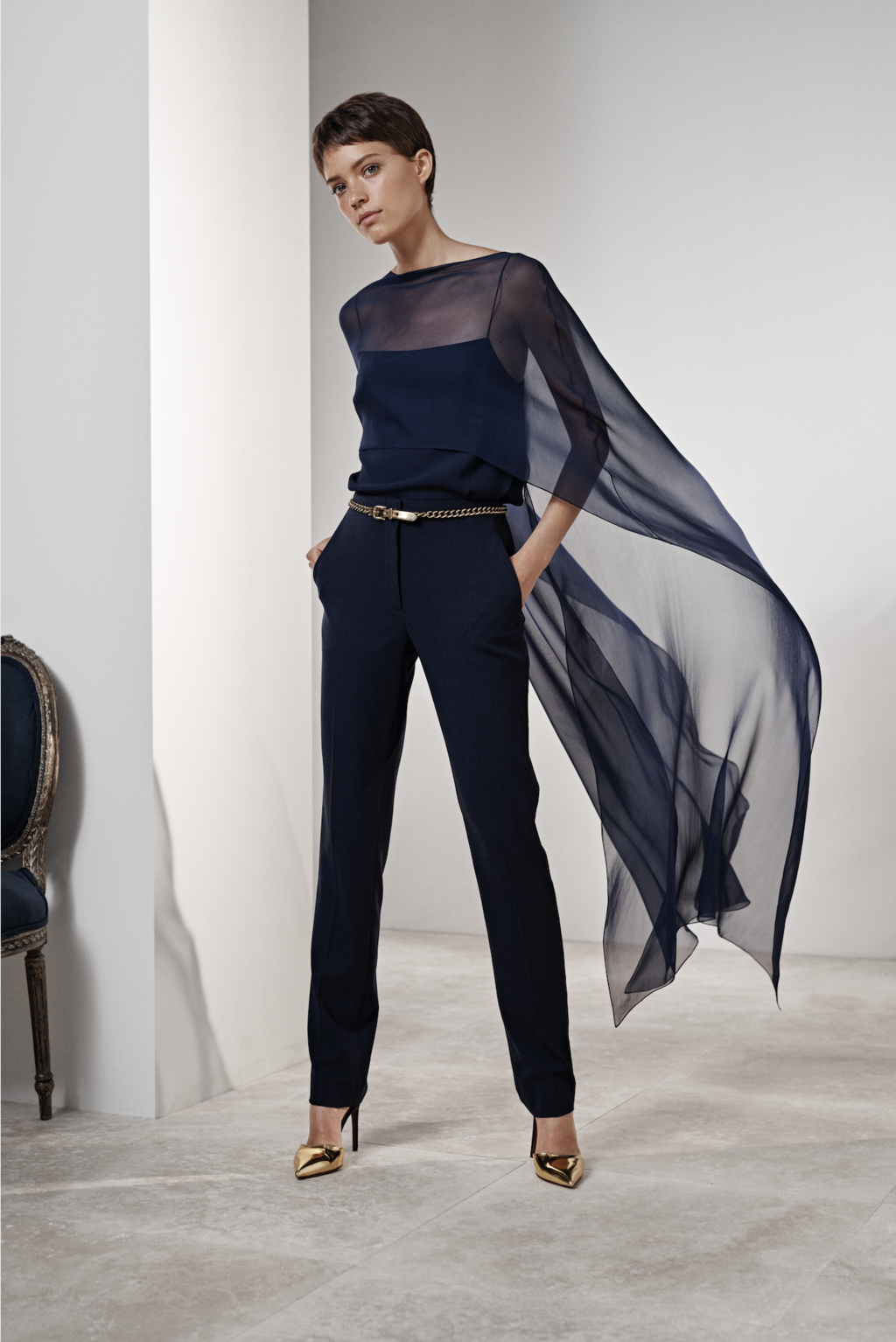 Fashion Week New York Resort 2019 look 13 from the Ralph Lauren collection 女装