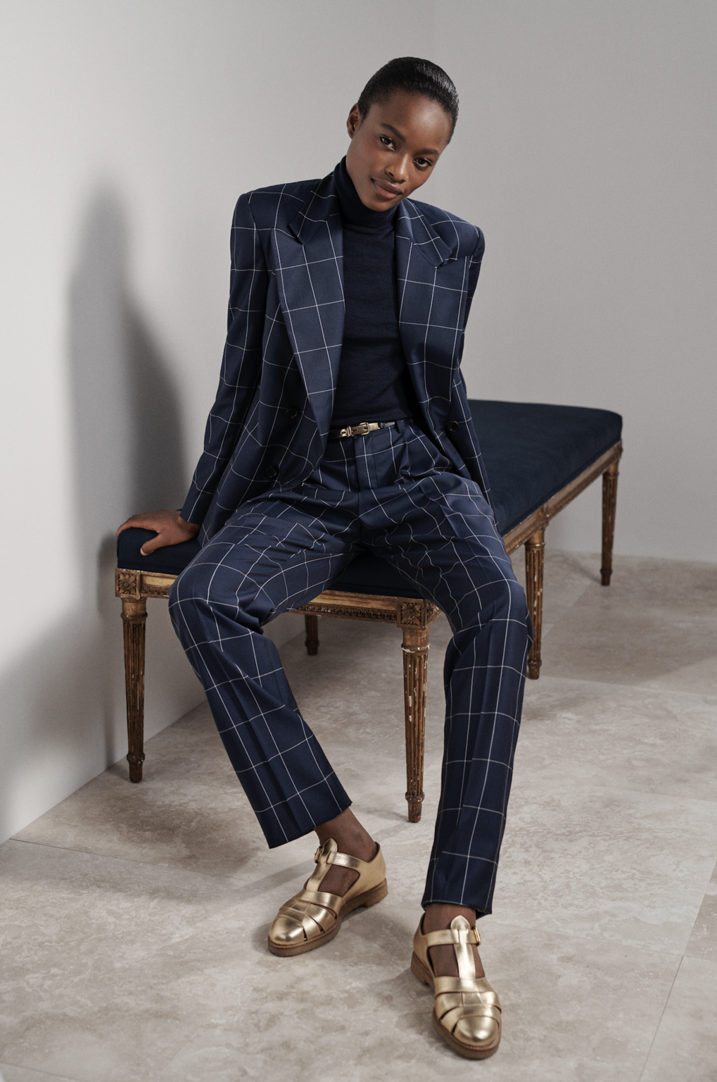 Fashion Week New York Resort 2019 look 10 from the Ralph Lauren collection 女装