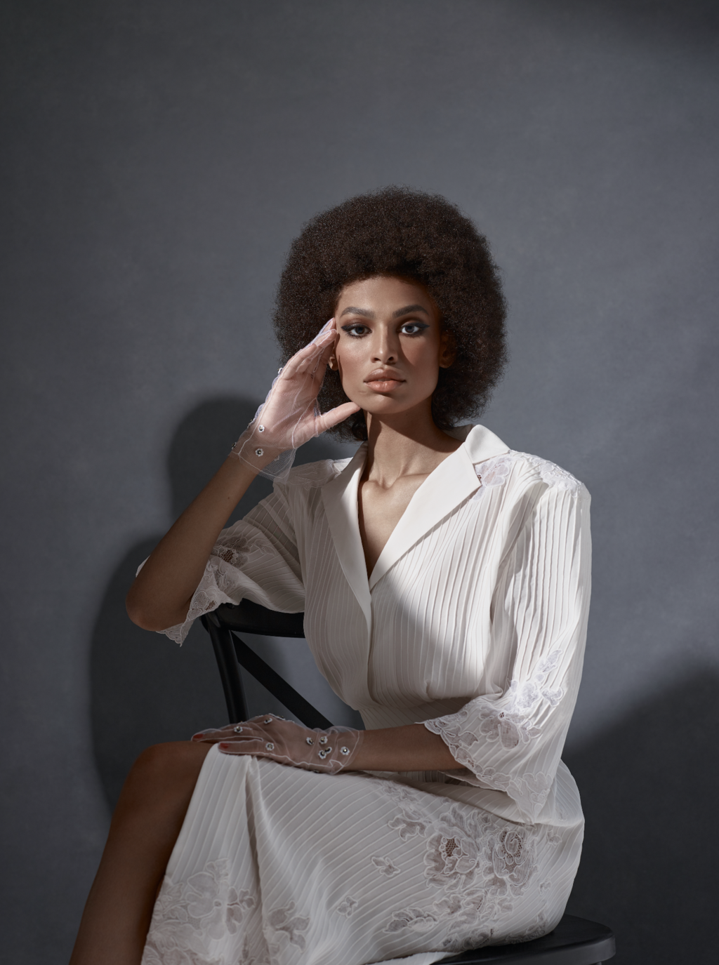 Fashion Week Paris Fall/Winter 2020 look 5 de la collection Ulyana Sergeenko couture