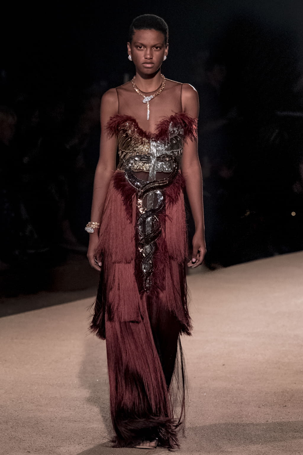 Fashion Week London Spring/Summer 2020 look 19 from the Mary Katrantzou collection 女装