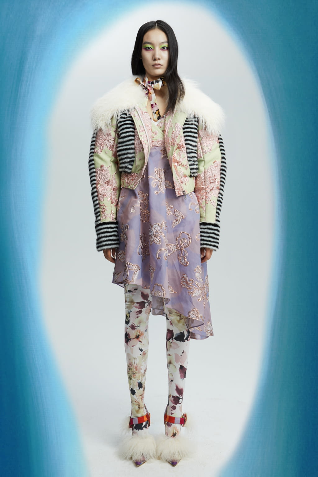 Fashion Week Milan Fall/Winter 2021 look 7 from the Shuting Qiu collection 女装
