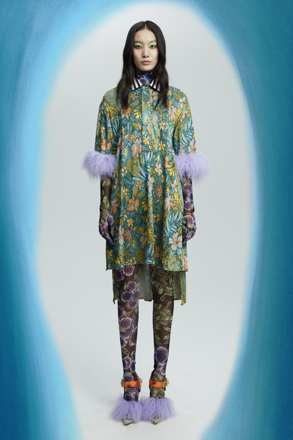 Fashion Week Milan Fall/Winter 2021 look 12 from the Shuting Qiu collection 女装