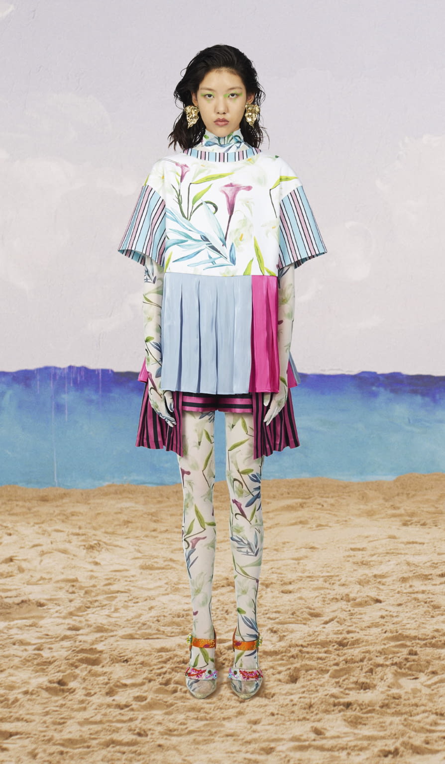 Fashion Week Milan Spring/Summer 2021 look 14 from the Shuting Qiu collection 女装