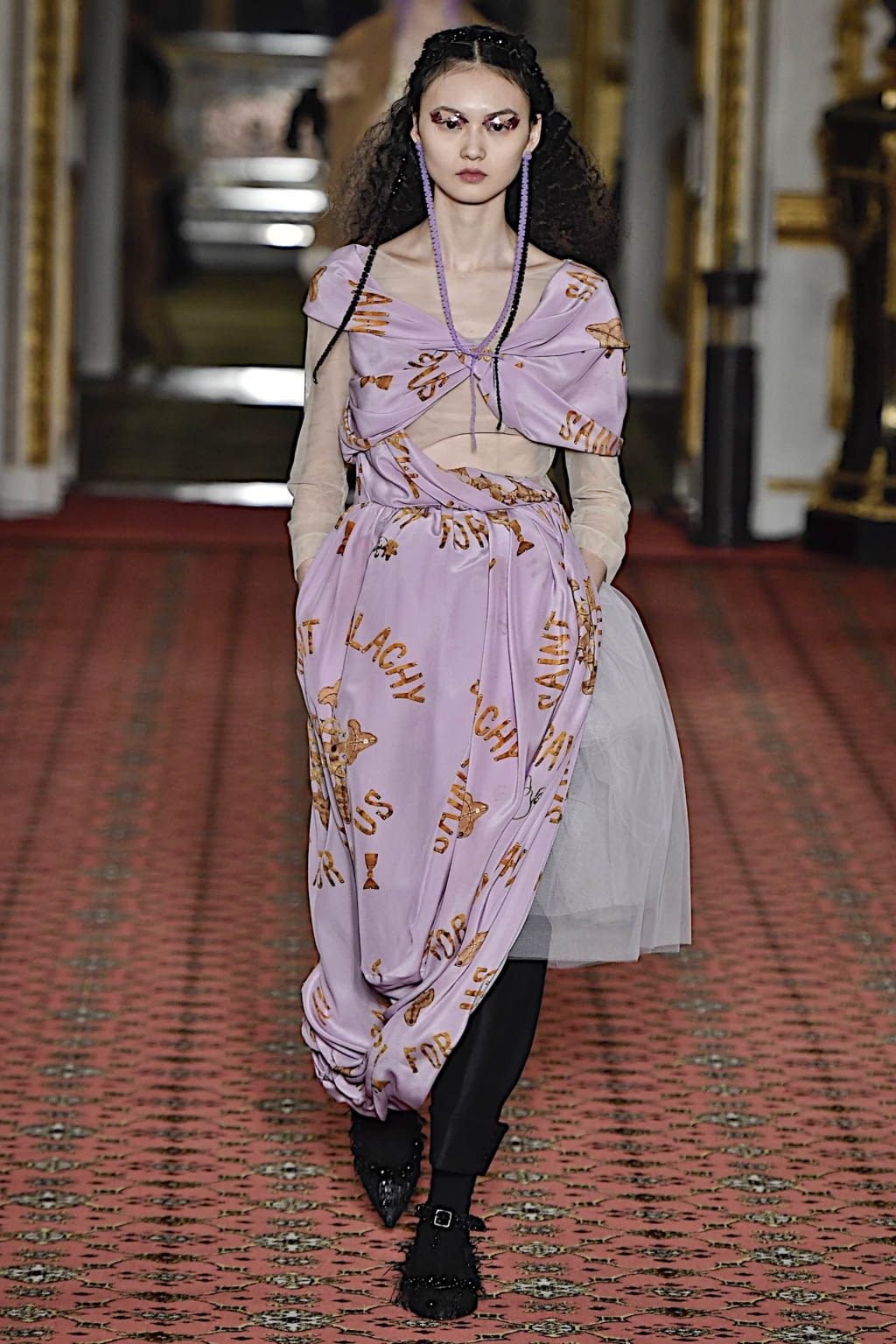 Fashion Week London Fall/Winter 2020 look 14 from the Simone Rocha collection 女装
