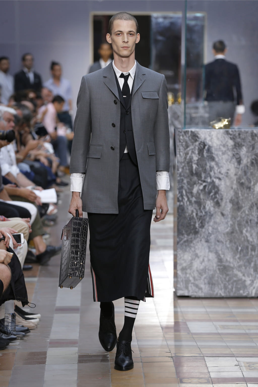 Fashion Week Paris Spring/Summer 2018 look 11 from the Thom Browne collection menswear