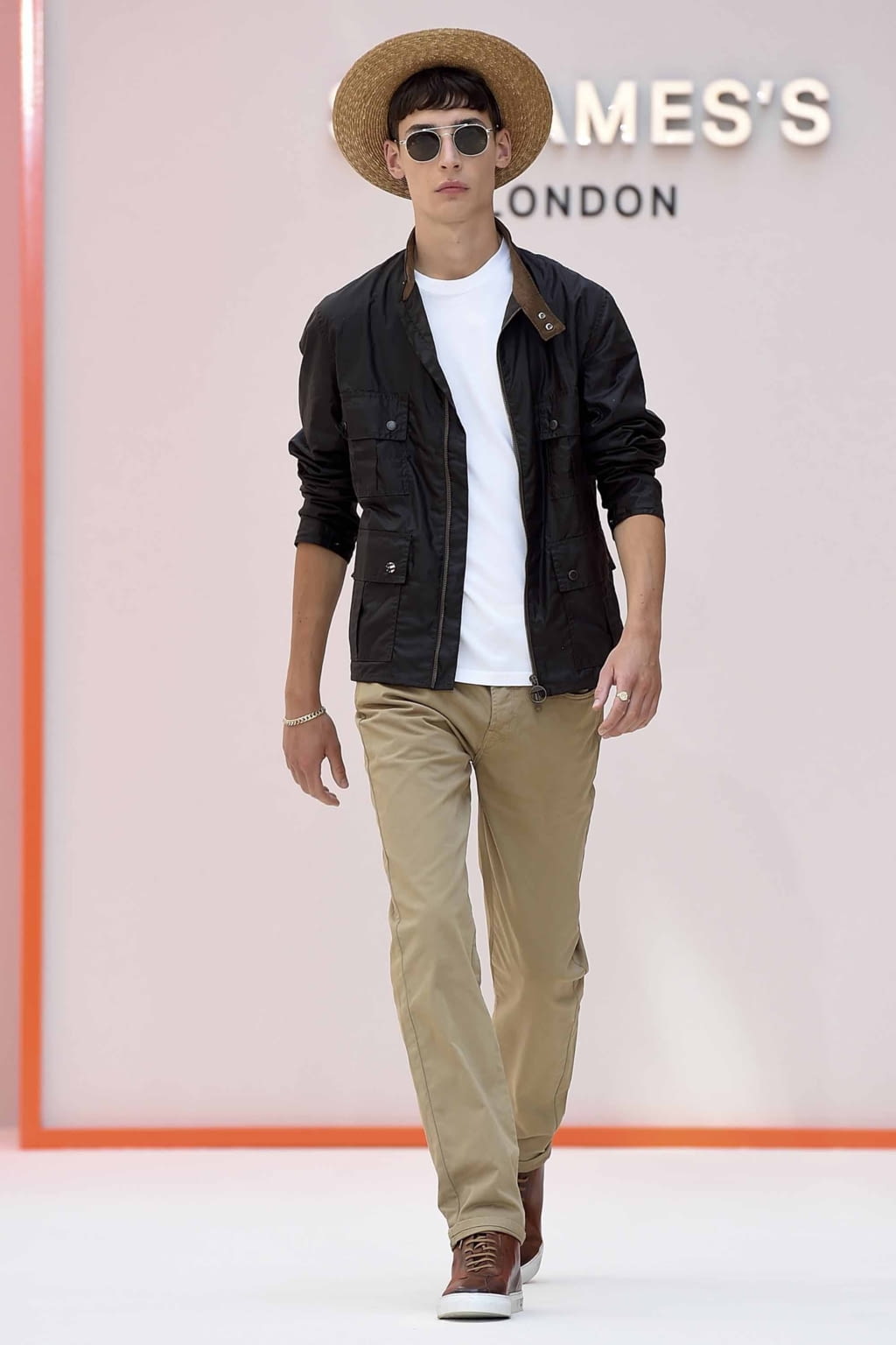 Fashion Week London Spring/Summer 2019 look 18 from the St James collection menswear