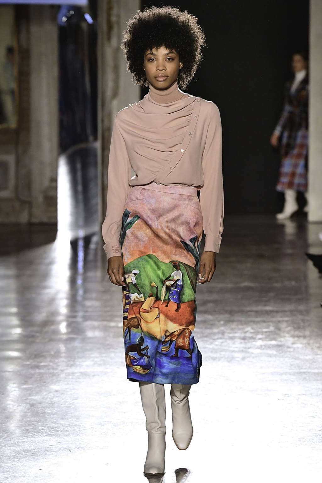 Fashion Week Milan Fall/Winter 2019 look 10 from the Stella Jean collection 女装