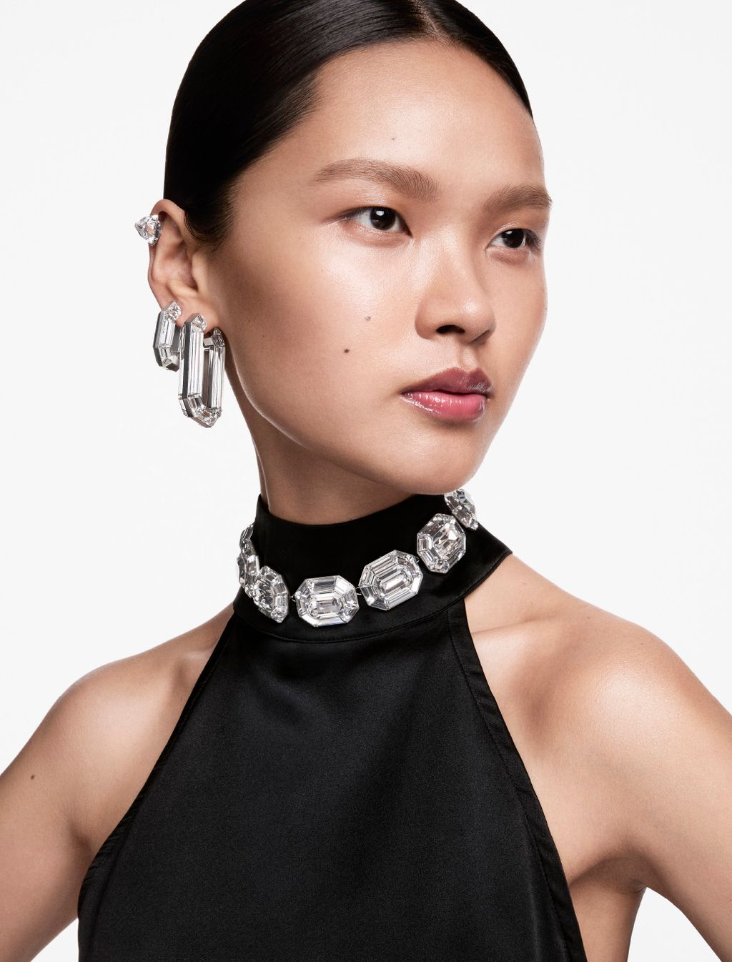 Fashion Week Paris Fall/Winter 2024 look 10 from the Swarovski collection 女装配饰