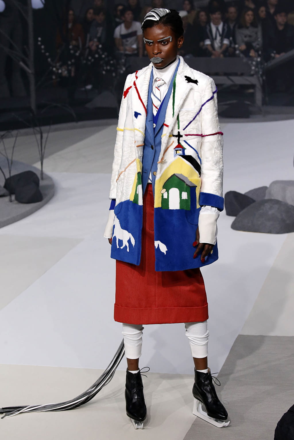 Fashion Week New York Fall/Winter 2017 look 21 from the Thom Browne collection 女装