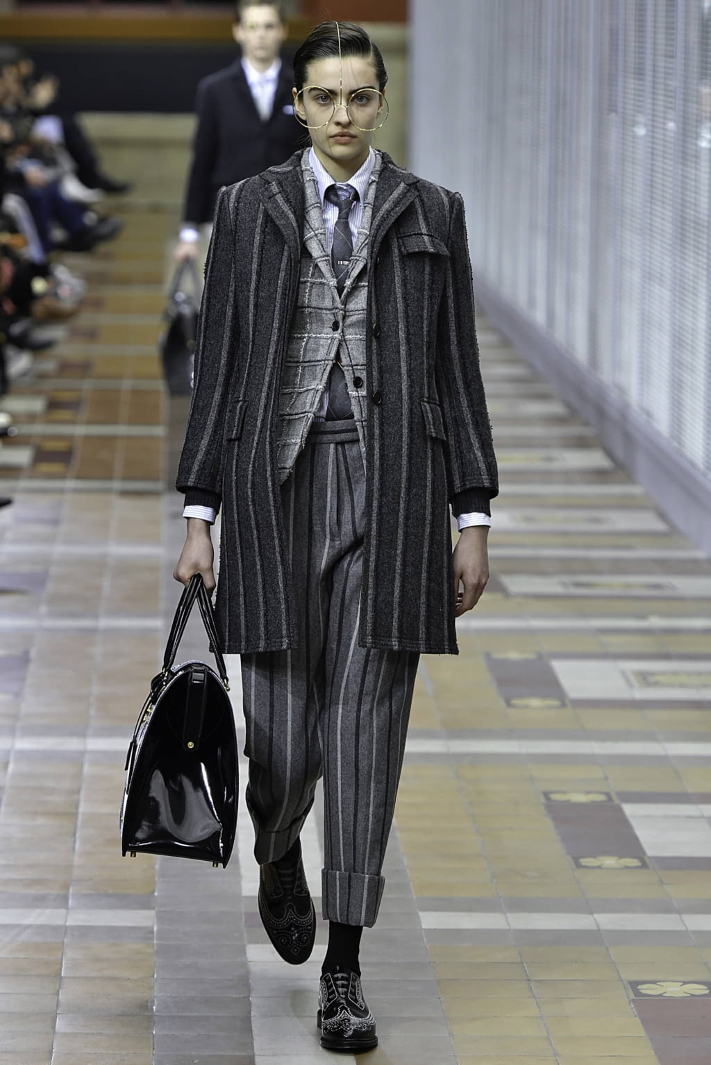 Fashion Week Paris Fall/Winter 2019 look 19 from the Thom Browne collection 女装