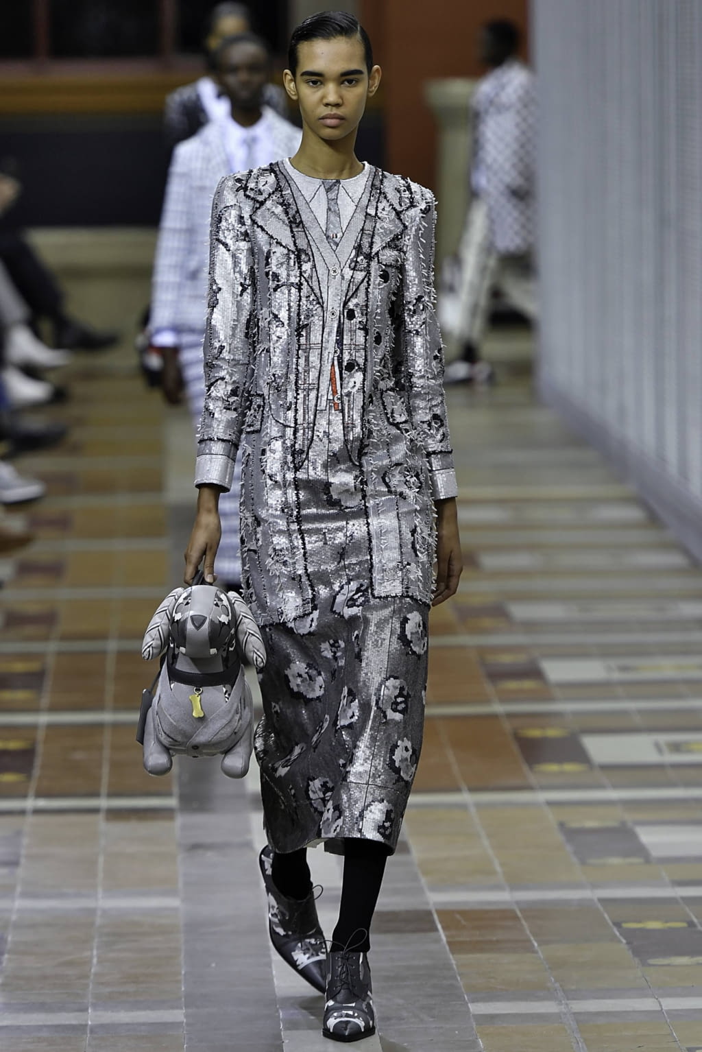 Fashion Week Paris Fall/Winter 2019 look 50 from the Thom Browne collection 女装