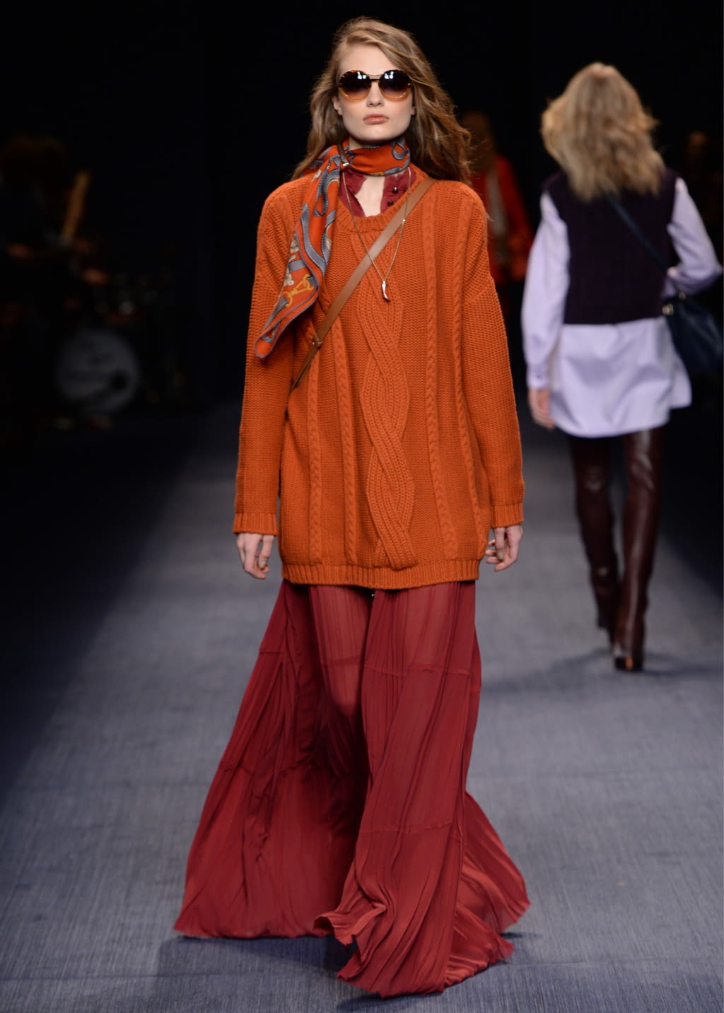 Fashion Week Milan Fall/Winter 2016 look 41 from the Trussardi collection womenswear