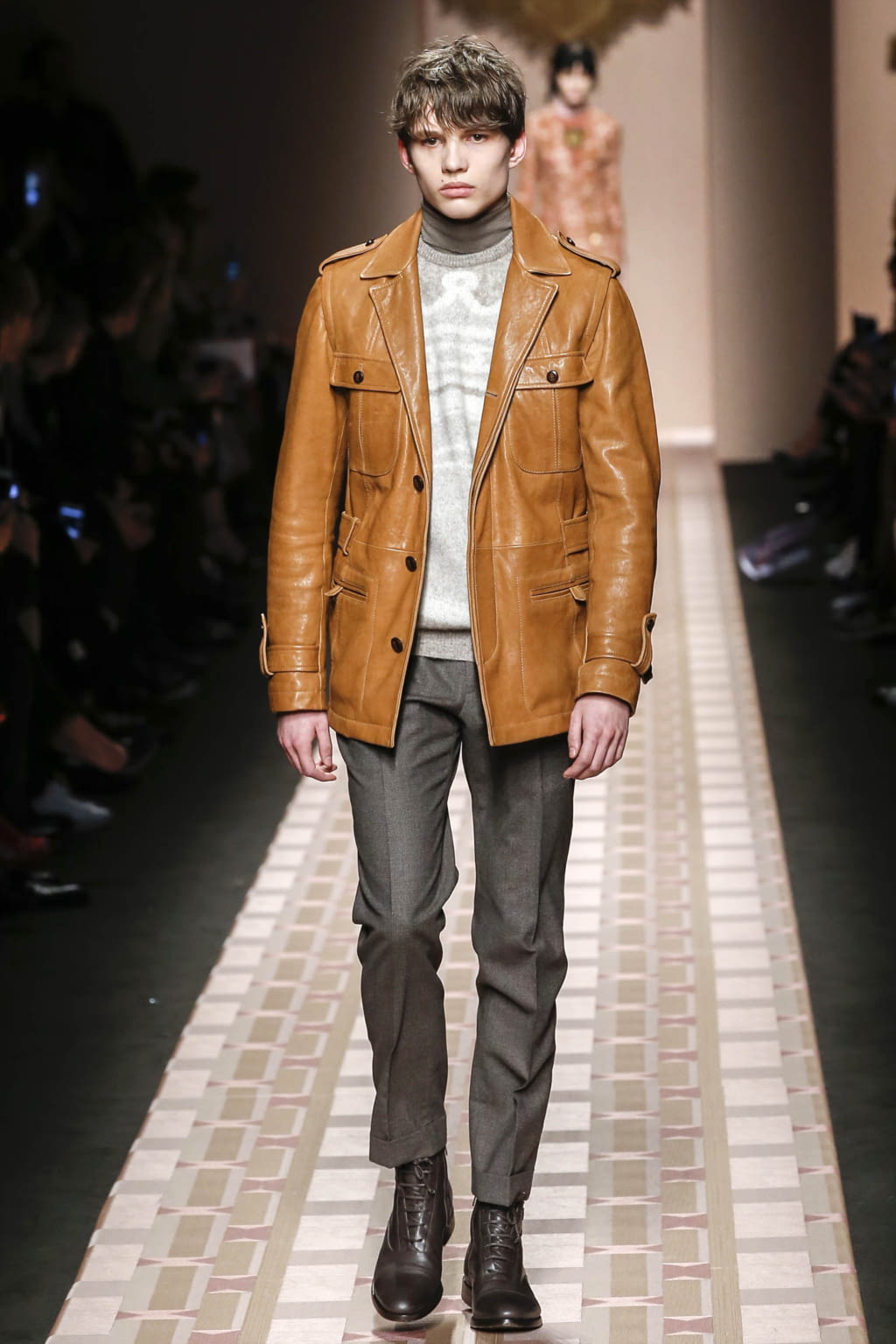 Fashion Week Milan Fall/Winter 2017 look 7 from the Trussardi collection womenswear