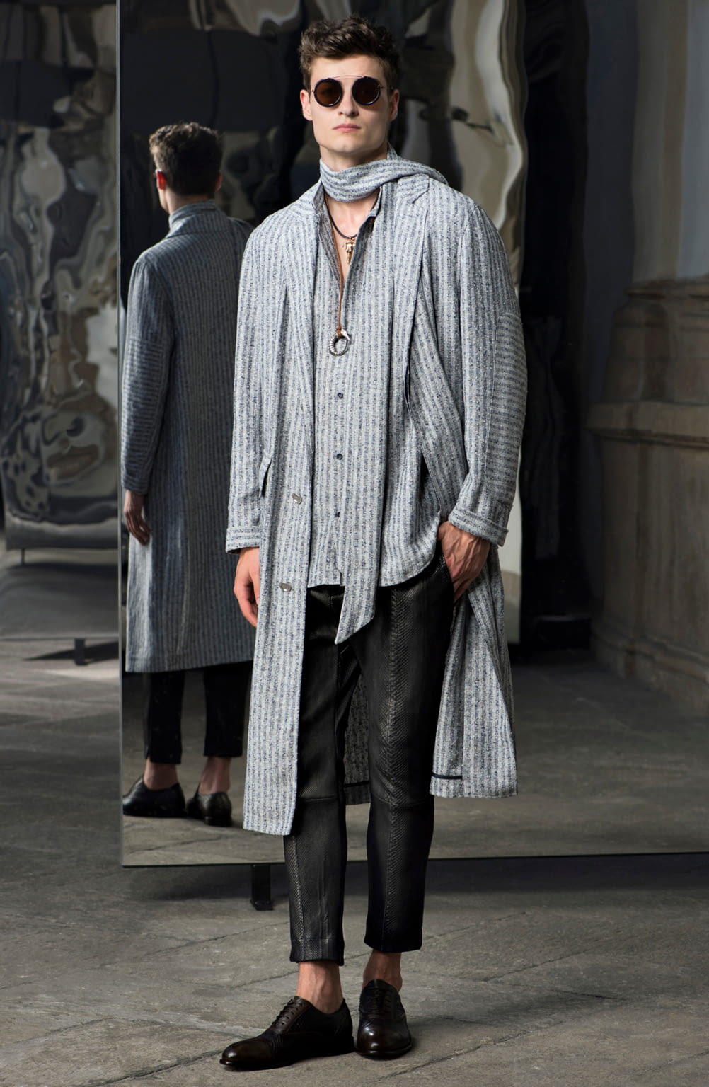 Fashion Week Milan Spring/Summer 2017 look 9 from the Trussardi collection menswear
