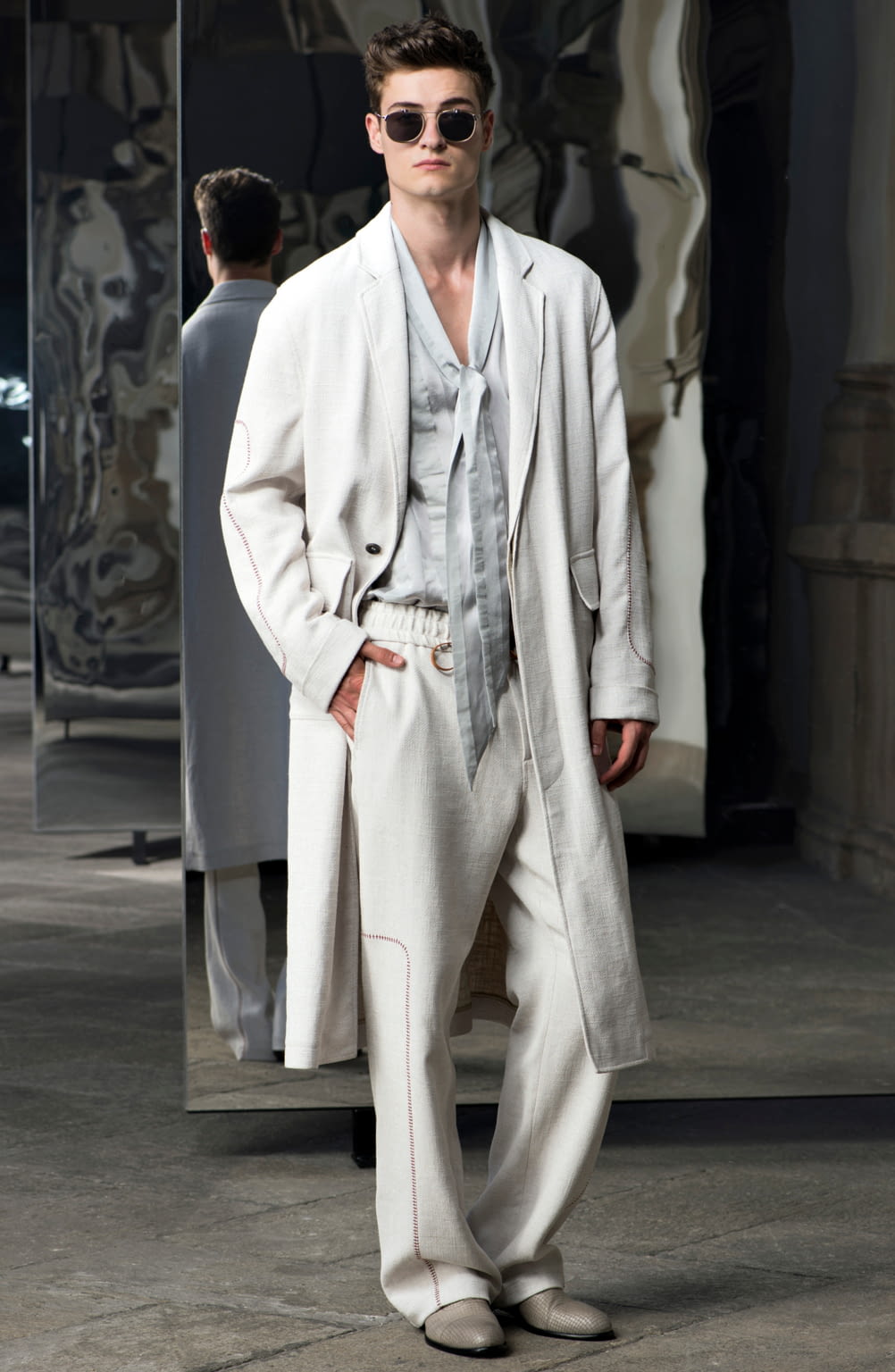 Fashion Week Milan Spring/Summer 2017 look 11 from the Trussardi collection menswear