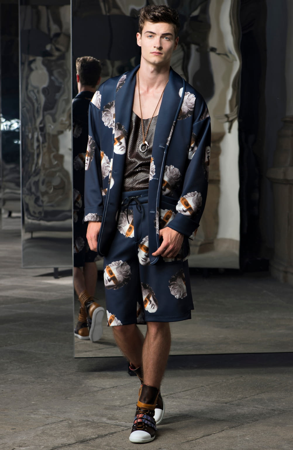 Fashion Week Milan Spring/Summer 2017 look 13 from the Trussardi collection menswear