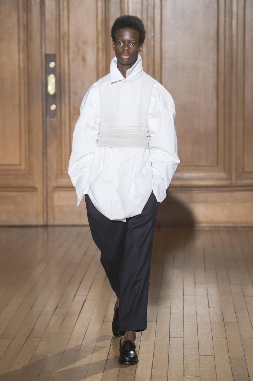 Fashion Week Paris Fall/Winter 2018 look 7 from the Hed Mayner collection menswear