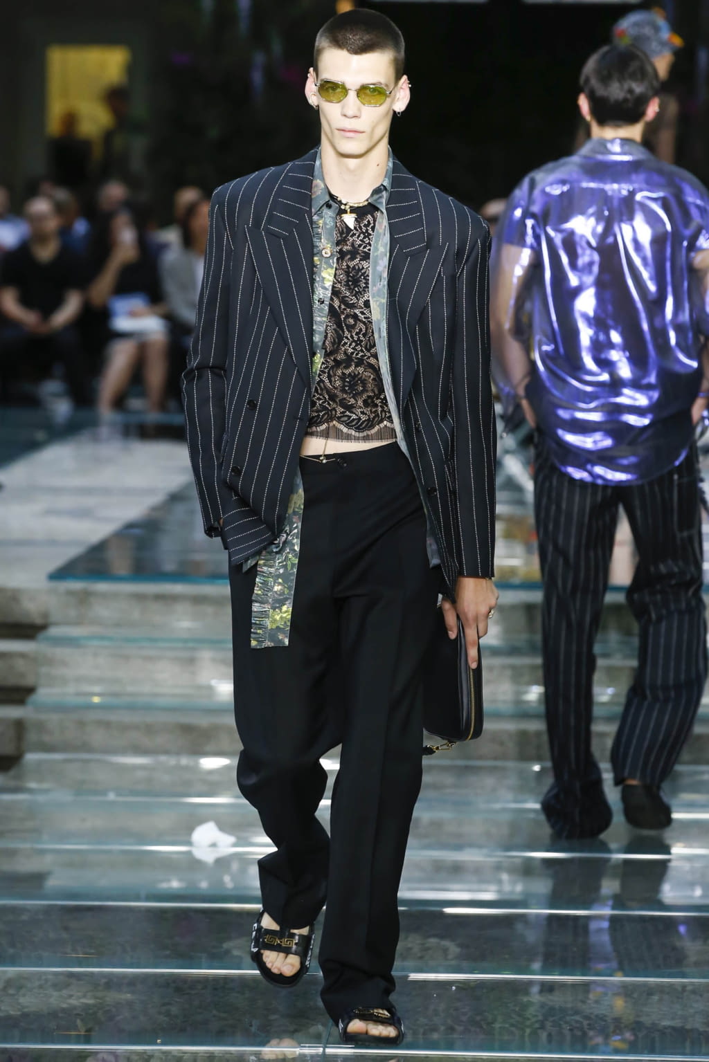 Fashion Week Milan Spring/Summer 2019 look 54 from the Versace collection menswear