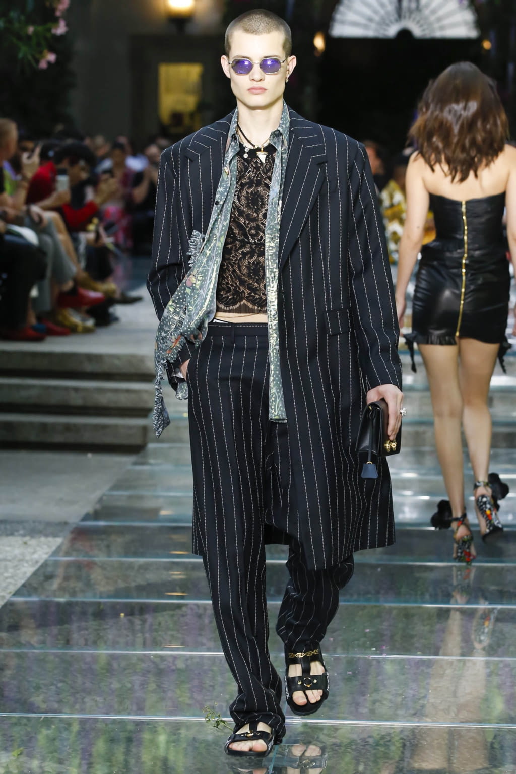 Fashion Week Milan Spring/Summer 2019 look 56 from the Versace collection menswear