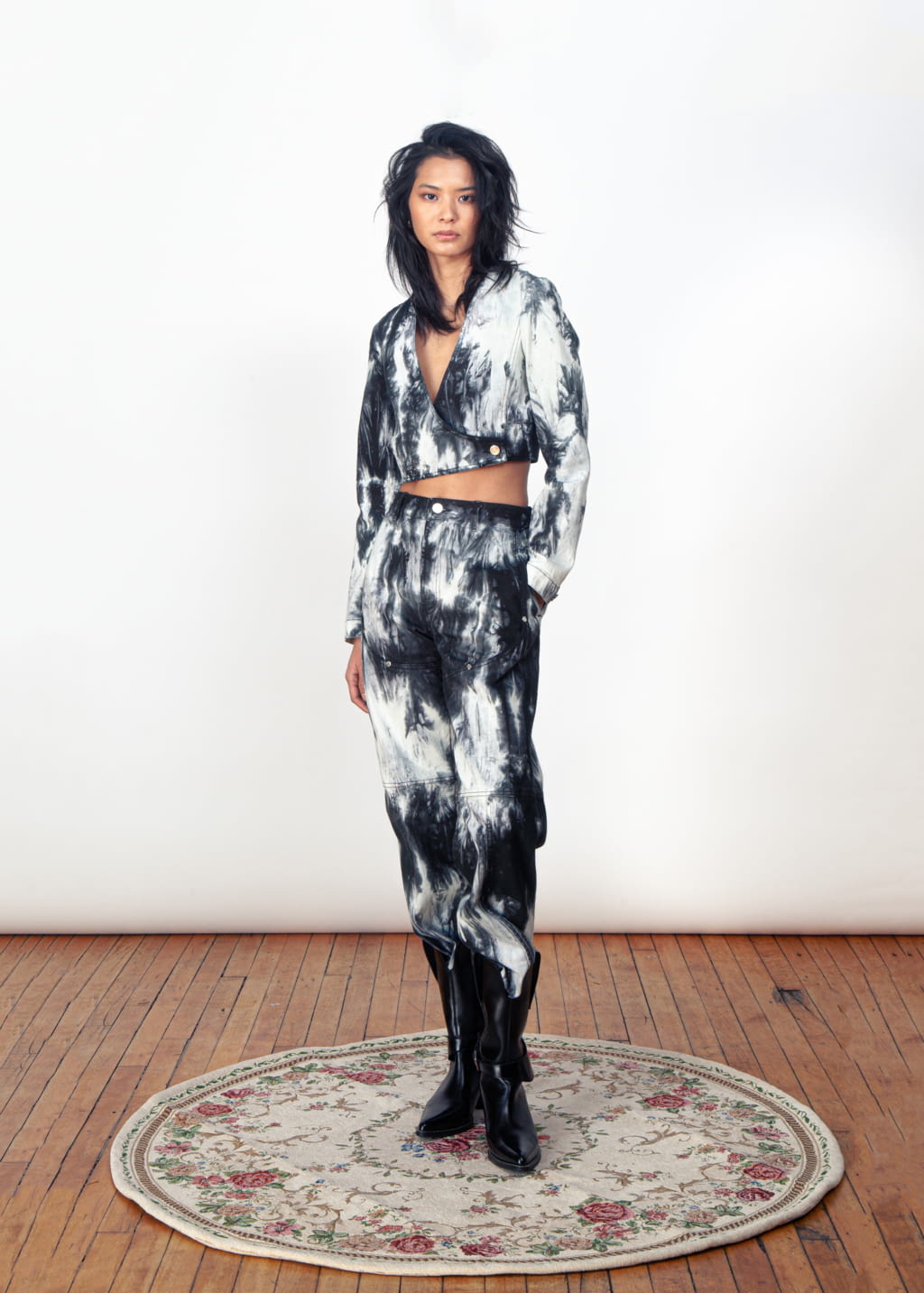 Fashion Week New York Fall/Winter 2021 look 18 de la collection Victor Li womenswear
