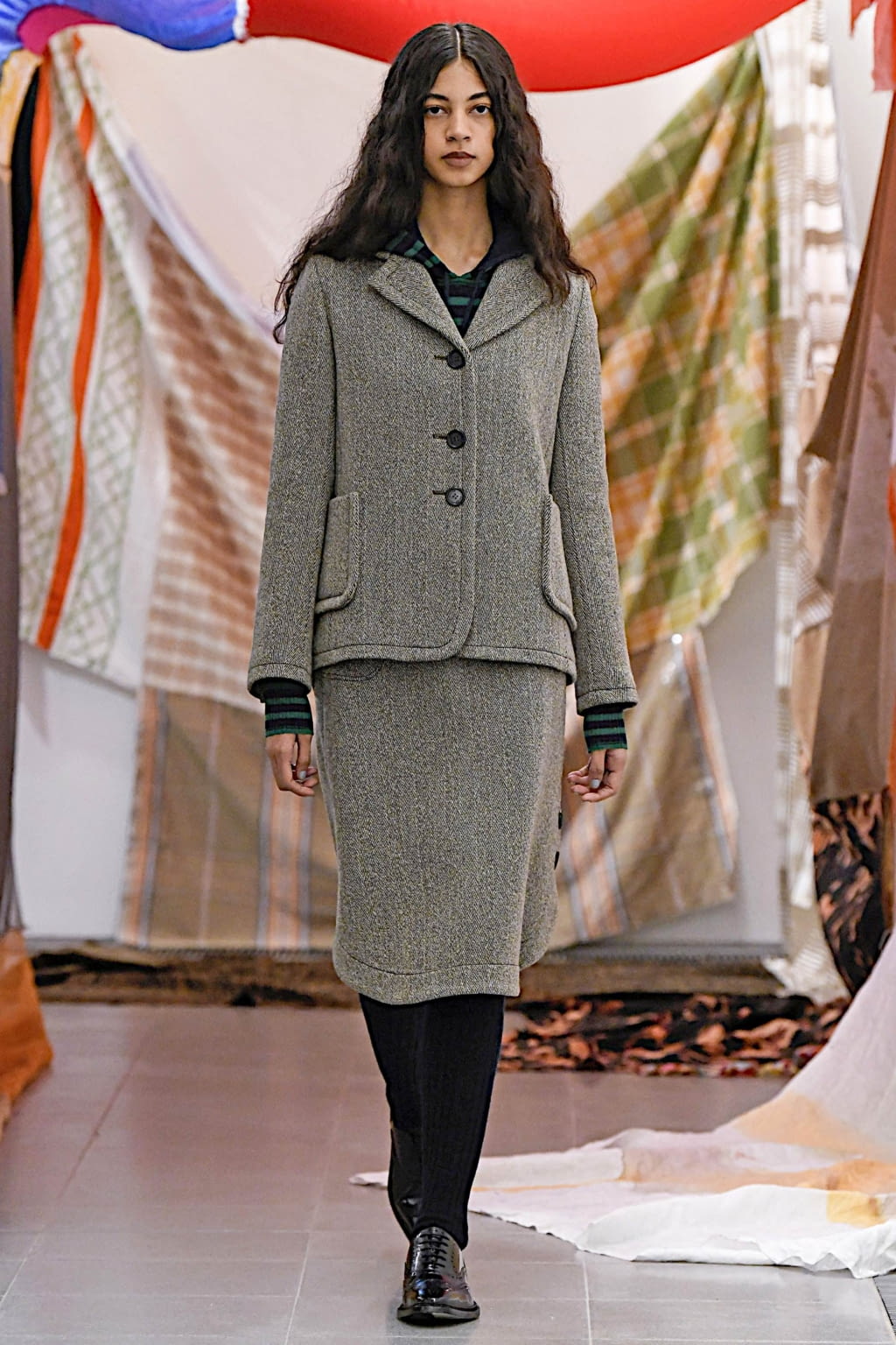 Fashion Week London Fall/Winter 2019 look 14 from the Wales Bonner collection womenswear