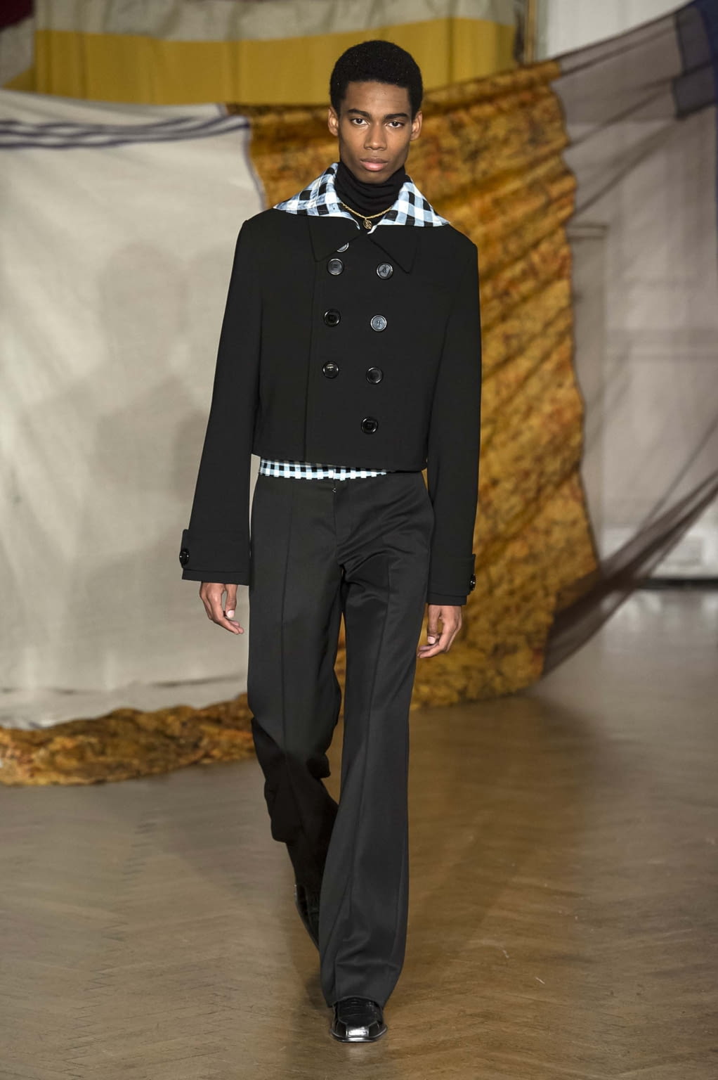 Fashion Week London Fall/Winter 2018 look 1 from the Wales Bonner collection menswear