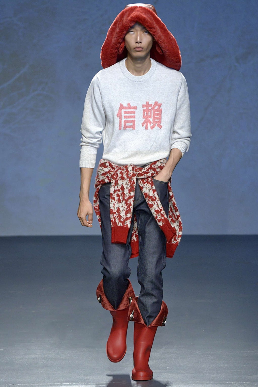 Fashion Week New York Fall/Winter 2019 look 14 de la collection Wan Hung menswear