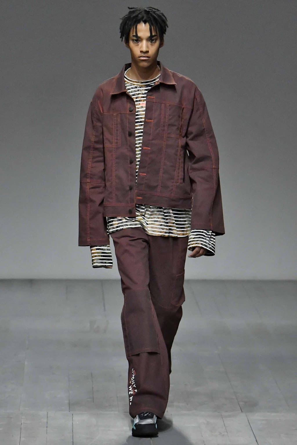 Fashion Week London Spring/Summer 2019 look 11 from the What We Wear collection menswear