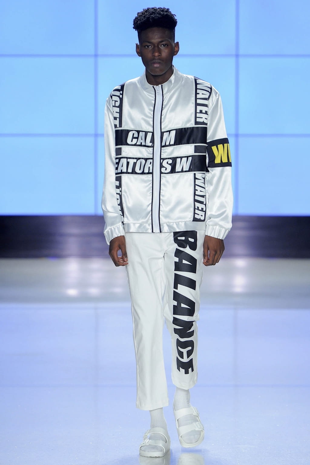 Fashion Week New York Spring/Summer 2019 look 1 from the Wood House collection menswear