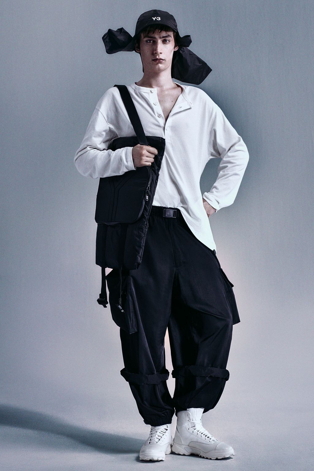 Fashion Week Paris Spring/Summer 2024 look 2 from the Adidas x Y-3 collection womenswear