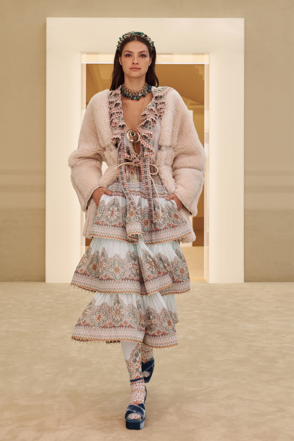 Fashion Week New York Fall/Winter 2022 look 3 from the Zimmermann collection womenswear