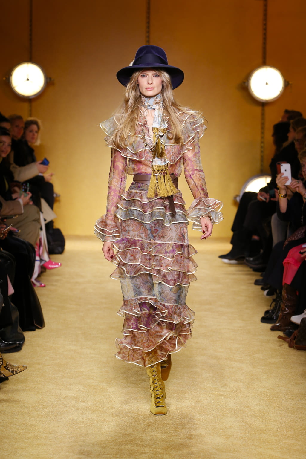 Fashion Week New York Fall/Winter 2020 look 1 from the Zimmermann collection womenswear