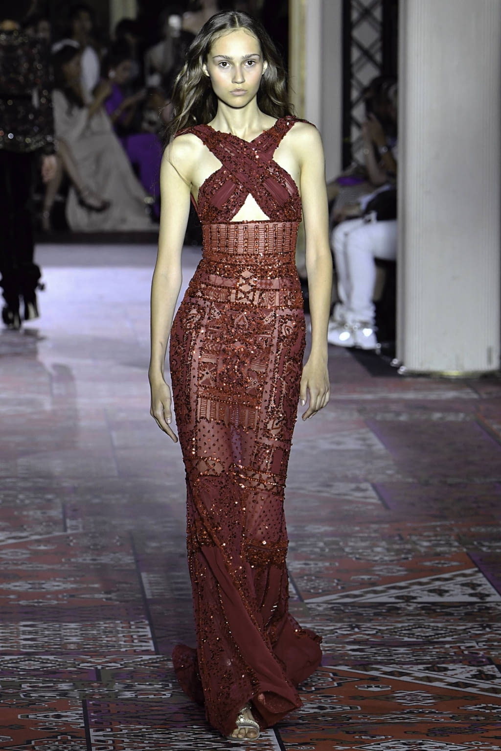 Fashion Week Paris Fall/Winter 2019 look 14 from the Zuhair Murad collection 高级定制