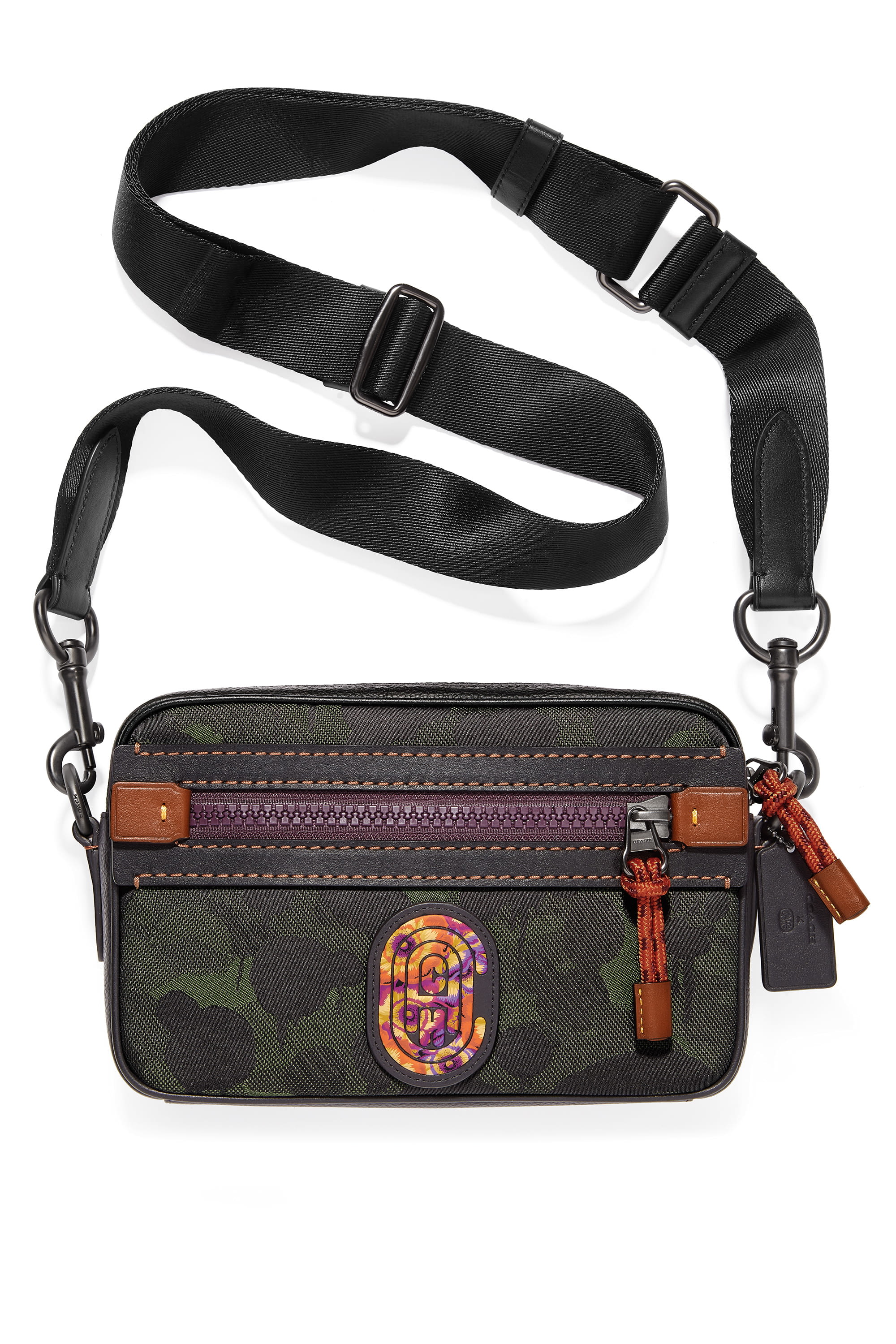 coach men's academy crossbody bolsa