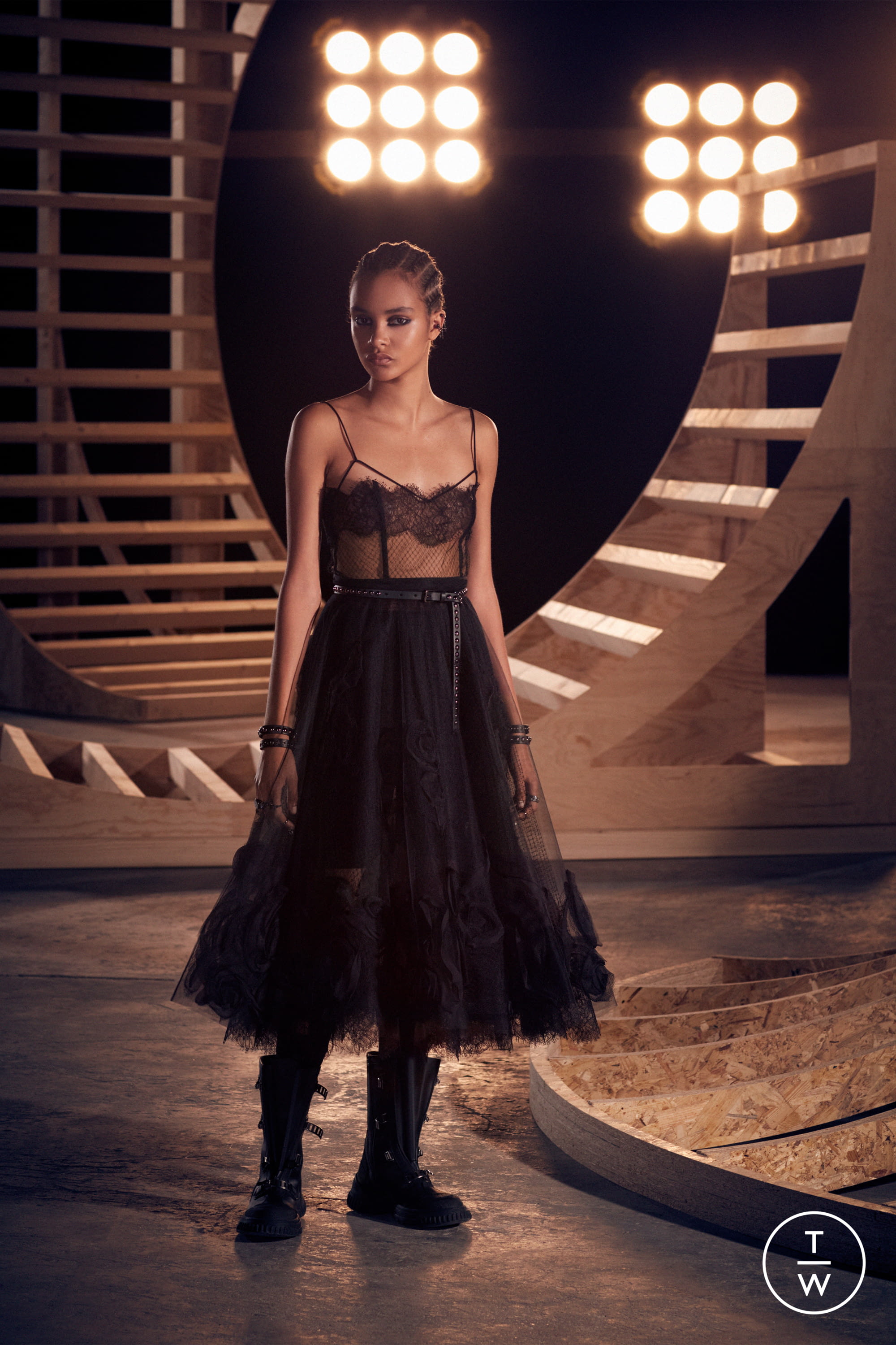 Dior black outlet tulle dress