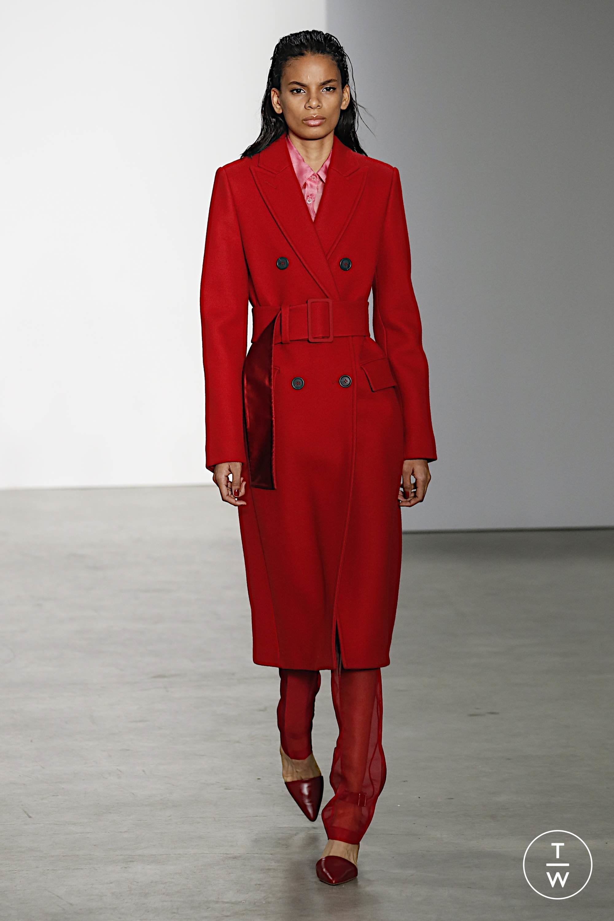 helmut lang red coat