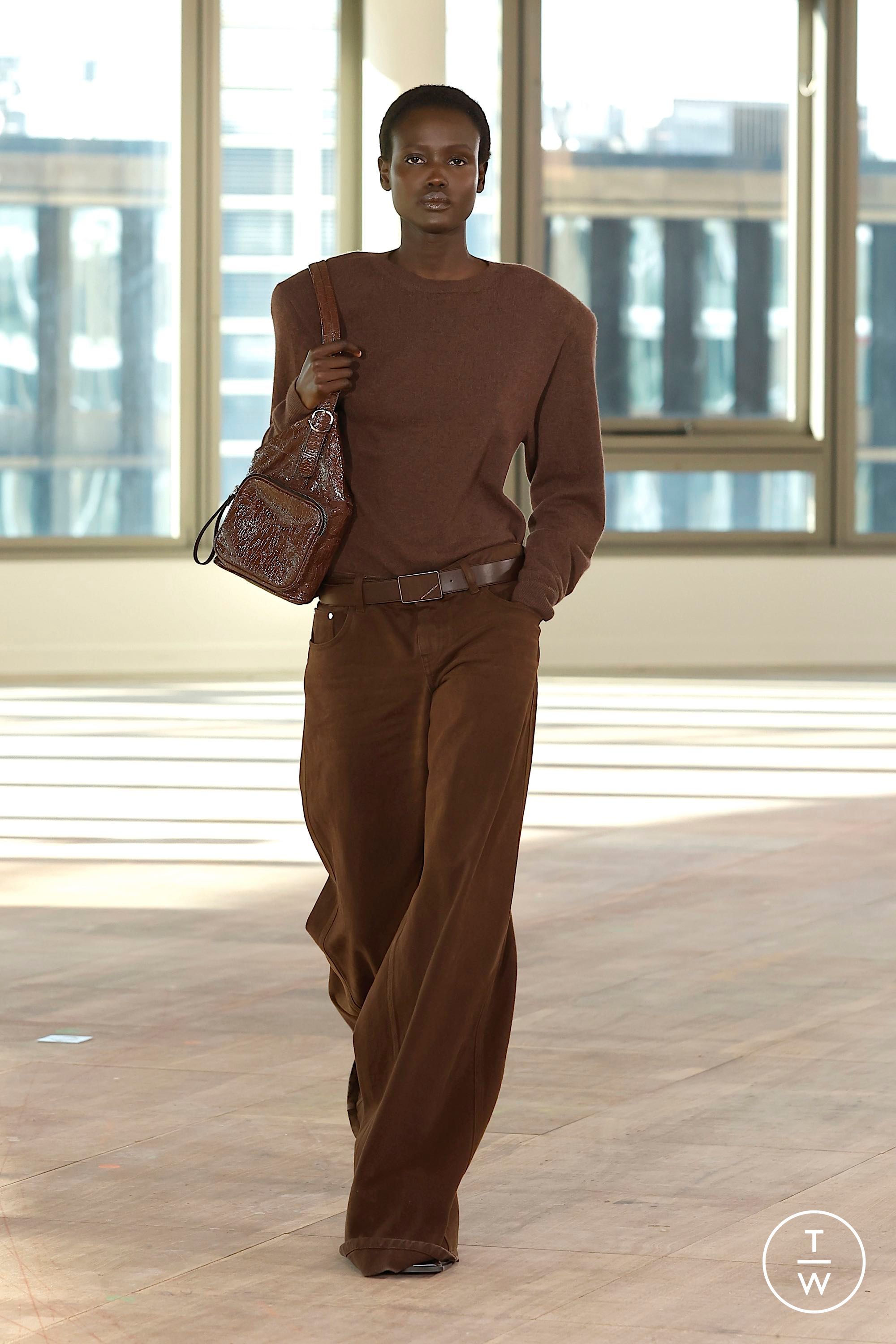 STELLA McCARTNEY フェイクレザートリム ウールブラウス stellamaccartneyaw250026-