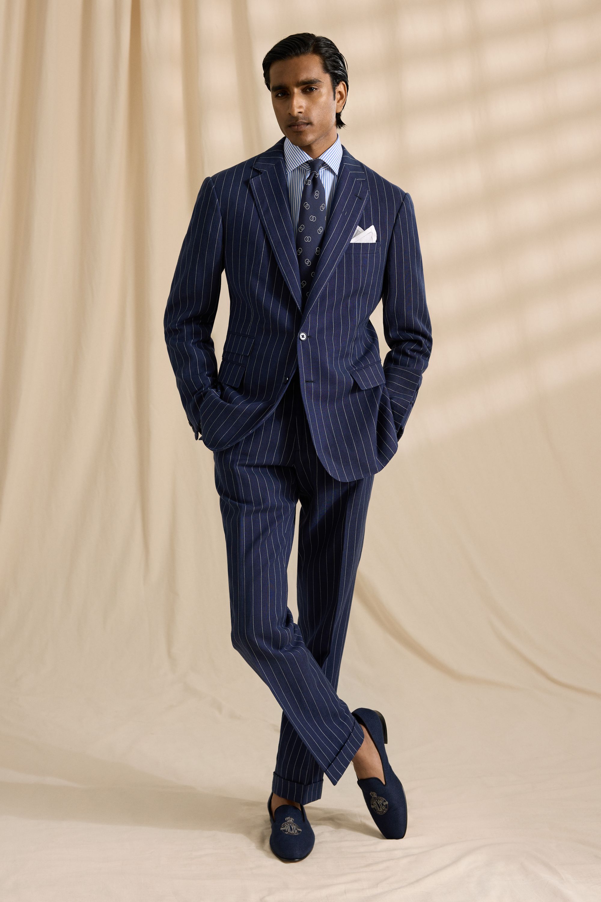 Ralph Lauren Purple Label シルクリネンジャケット 44 Ralph Lauren - 美品 ラルフローレン パープルレーベル RALPH