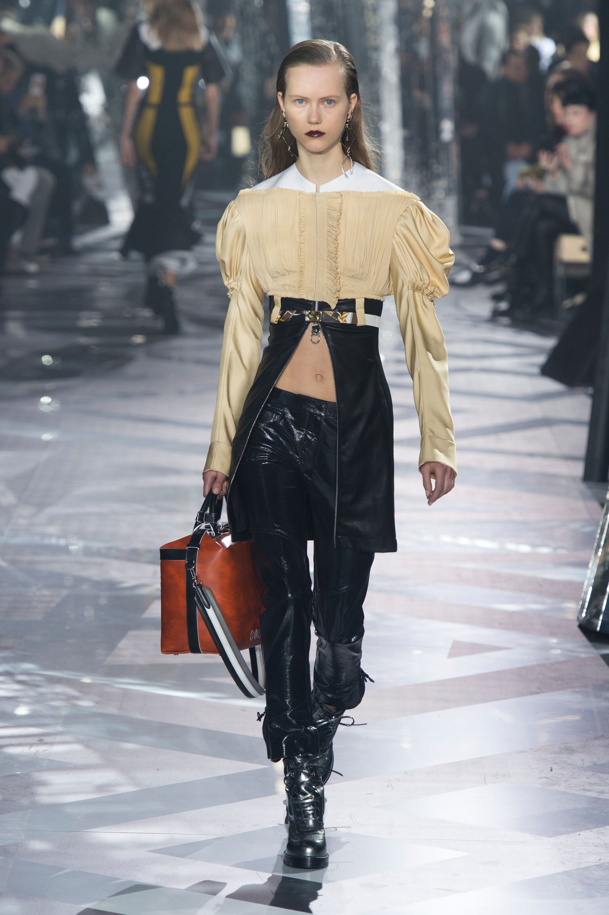 Model Julie Hoomans walks on the runway during the Louis Vuitton Fashion  Show during Paris Fashion