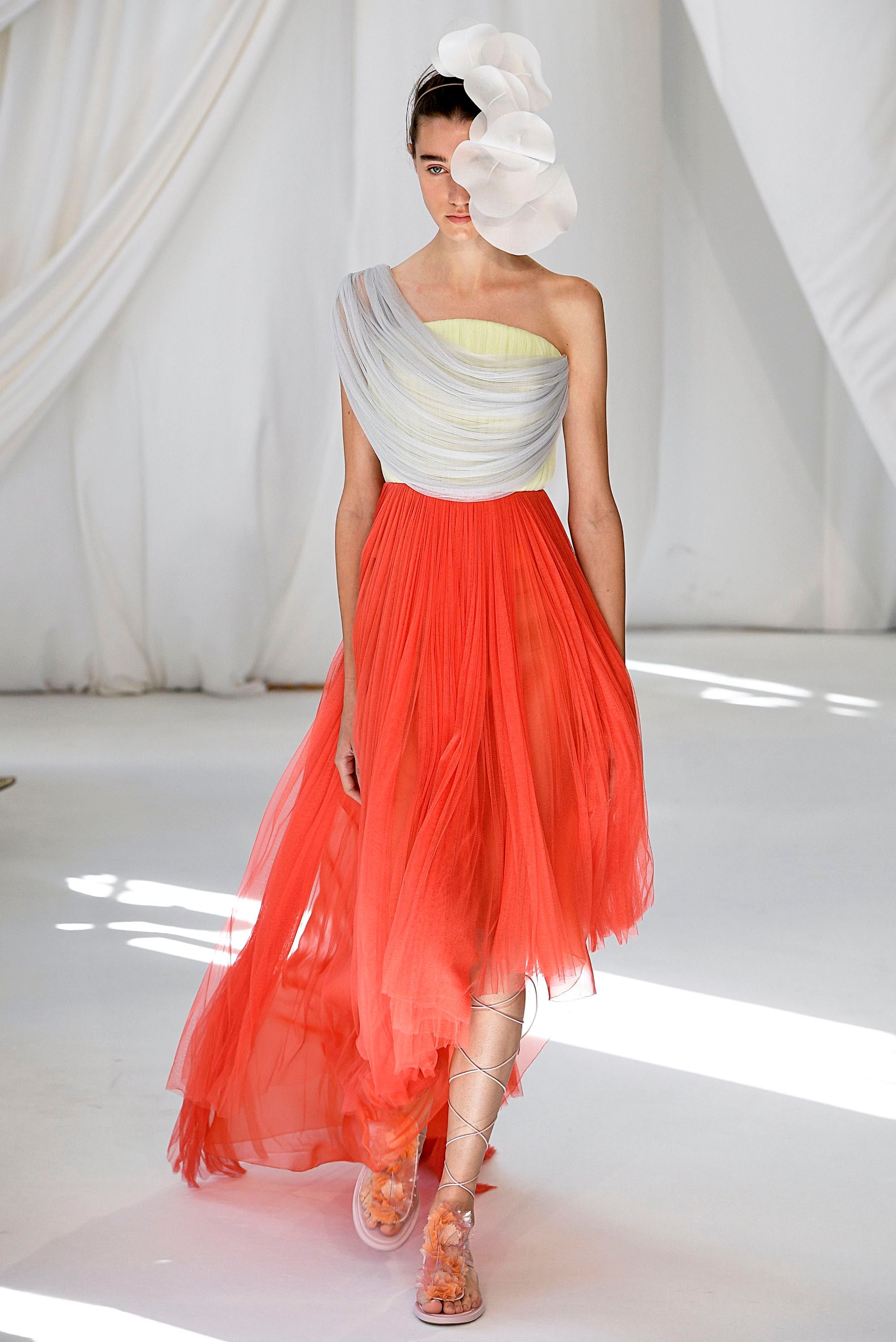 delpozo red dress Delpozo Red Viscose Asymmetrical Bow Midi Dress Size 42 FR